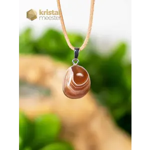 Agate EX Pendant with silver loop - no. 1