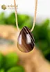 Agate Drop Shaped Pendant - brown