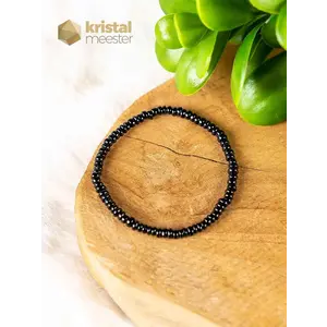 Black Tourmaline Bracelet round - 4 mm