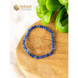 Lapis Lazuli facet geslepen armband  4 mm