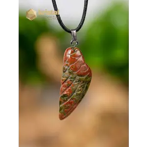 Unakite Angel Wing Pendant