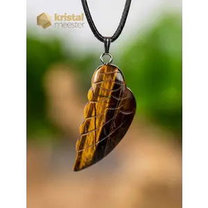 Tiger Eye Angel Wing Pendant