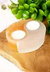 Selenite tea light holder duo Yin & Yang