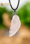 Rose Quartz Angel Wing Pendant