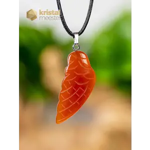 Carnelian Angel Wing Pendant