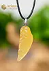 Yellow Calcite Angel Wing Pendant