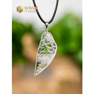 Rock Crystal Angel Wing Pendant