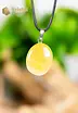 Yellow Calcite EX pendant with silver loop - no. 2