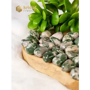 Diopside Green Pink Tumbled Stones