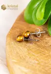 Tiger Eye Earrings - 6 mm