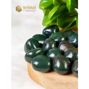 Heliotrope tumbled stones - round