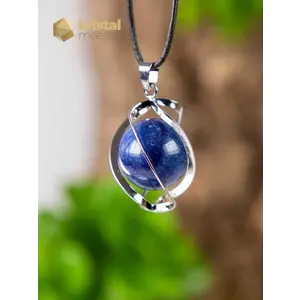 Blue Quartz Spiral Pendant