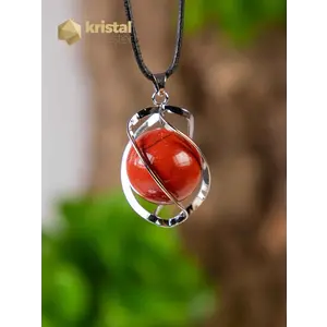 Red Jasper Spiral Pendant