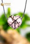 Rhodonite Heart Pendant - no. 1