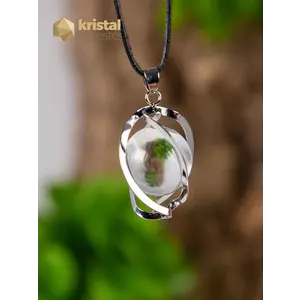 Rock Crystal Spiral Pendant