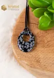 Snowflake Obsidian Donut Oval - 25 mm