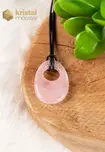 Rose Quartz Donut Oval - 25 mm