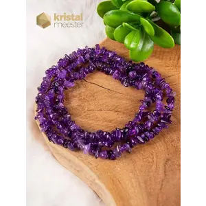 Amethyst Chip Necklace - 90 cm