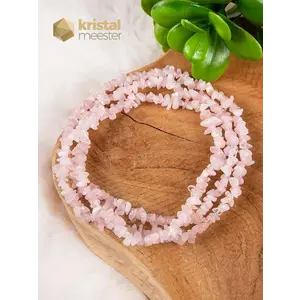 Rose Quartz Chip Necklace - 90 cm