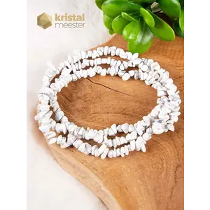 Howlite Chip Necklace - 90 cm