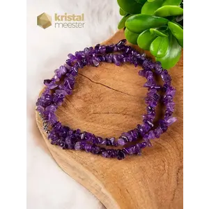 Amethyst Chip Necklace - 60 cm