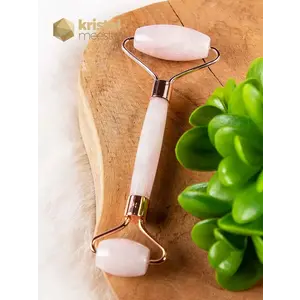 Rose Quartz Massage Roller - Rose Gold Color