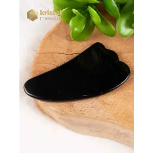 Gua Sha Obsidian Footshape