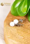 Howlite Earrings - 6 mm