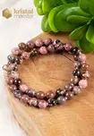 Rhodonite Ball Necklace - 45 cm