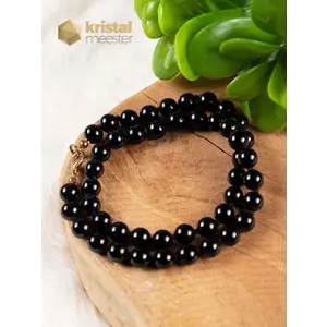 Onyx Ball Bracelet Necklace - 45 cm