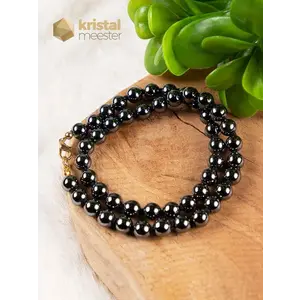 Hematite Ball Necklace - 45 cm