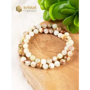 Aragonite Green Ball Bracelet Necklace - 45 cm