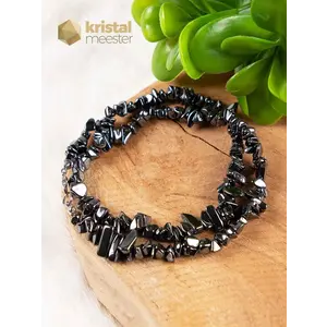 Hematite Chip Necklace - 45 cm