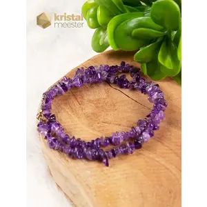 Amethyst Chip Necklace - 45 cm