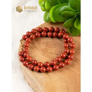 Red Jasper Ball Necklace- 45 cm