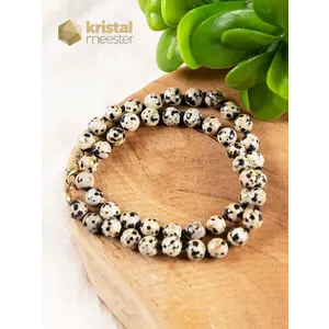 Dalmatian Jasper Ball Necklace - 45 cm