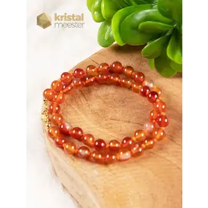 Carnelian Ball Necklace - 45 cm