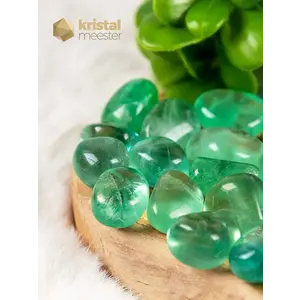 Green Fluorite Tumbled Stones EX - size S