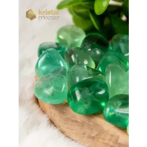 Green Fluorite Tumbled Stones EX - size M