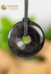 Zilver Obsidiaan Donut - 40 mm