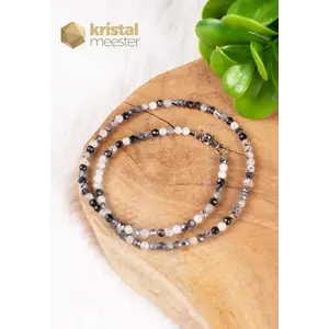 Tourmaline Quartz Faceted Necklace - 45 cm