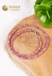 Pink Tourmaline Faceted Necklace - 45 cm