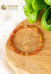 Carnelian Ball Bracelet Orange / Red - 3-4 mm