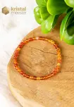 Carneool Kogelarmband oranje / rood - 3-4 mm