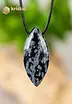 Snowflake Obsidian Pendant - oval