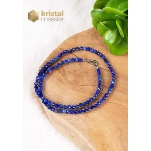 Lapis Lazuli facet geslepen ketting - 45 cm