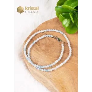 Aquamarine Faceted Necklace - 45 cm