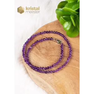 Amethyst Faceted Necklace - 45 cm