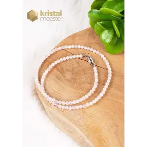 Rose Quartz Faceted Necklace - 45 cm