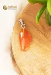 Fire Opal pendant with silver loop - no. 1
